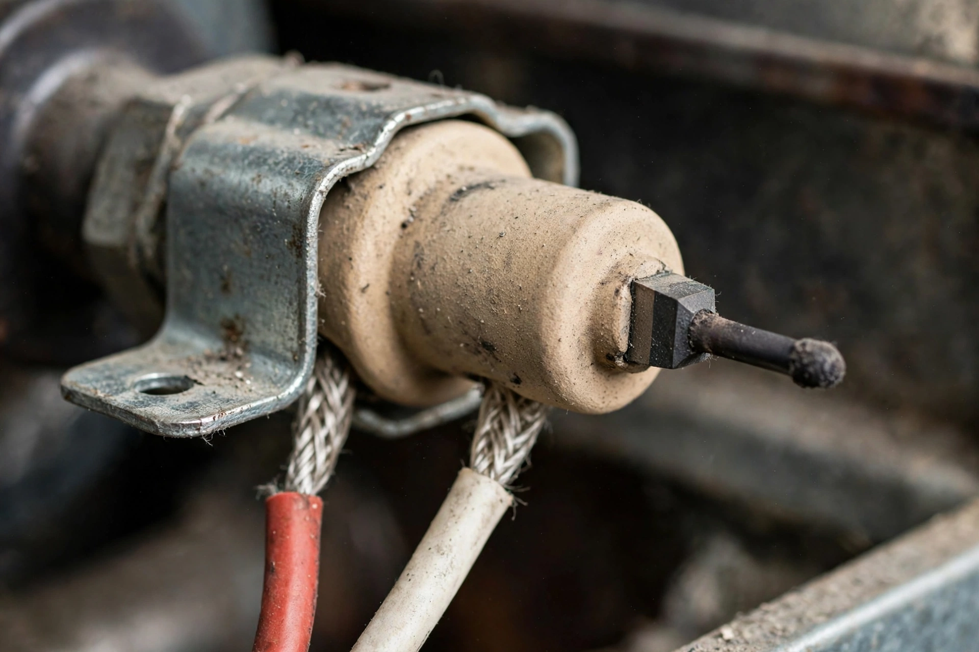 Furnace ignition assembly close-up